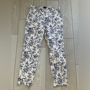 Talbots floral pant size 10 slim ankle Jean